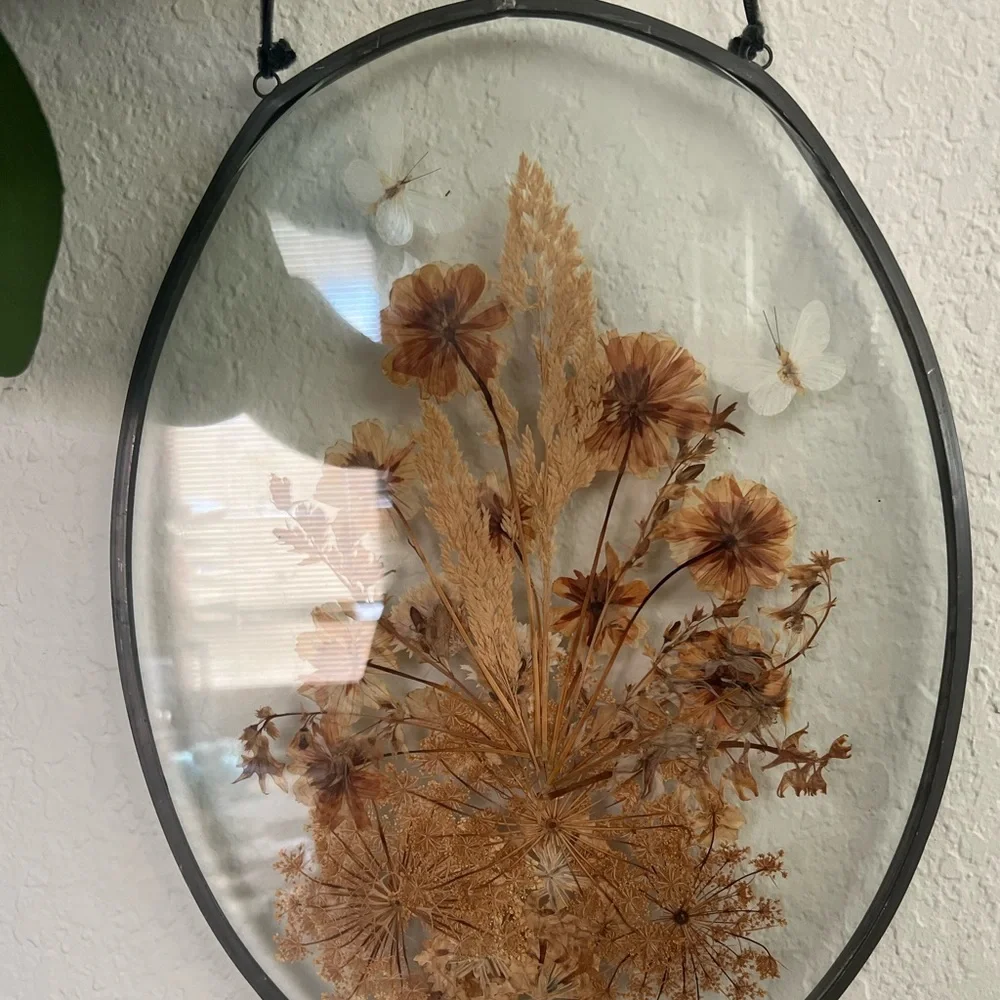 Vintage Framed Pressed Flowers Artwork - Picture 3 of 4